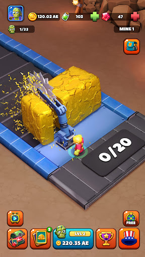 Minero zombi inactivo: Magnate del oro